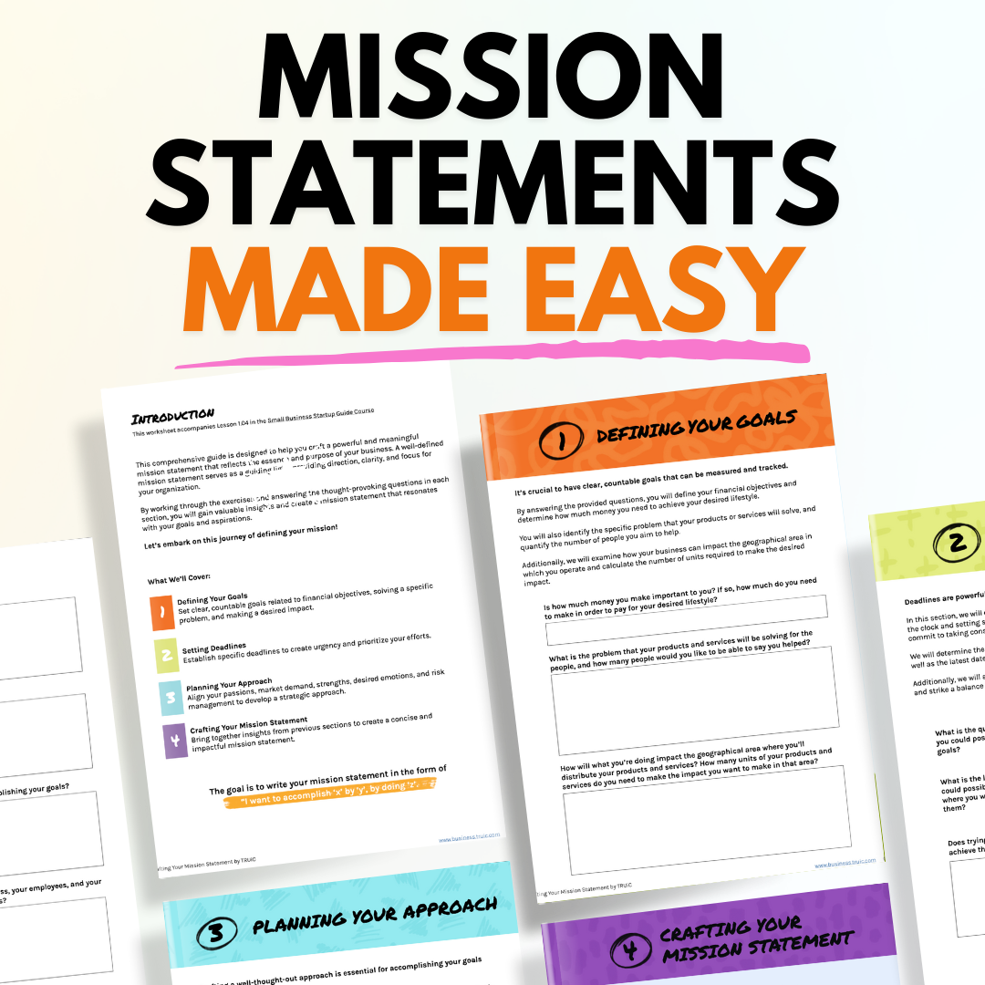 Operational Mission Statement Worksheet for Small Business (PDF)