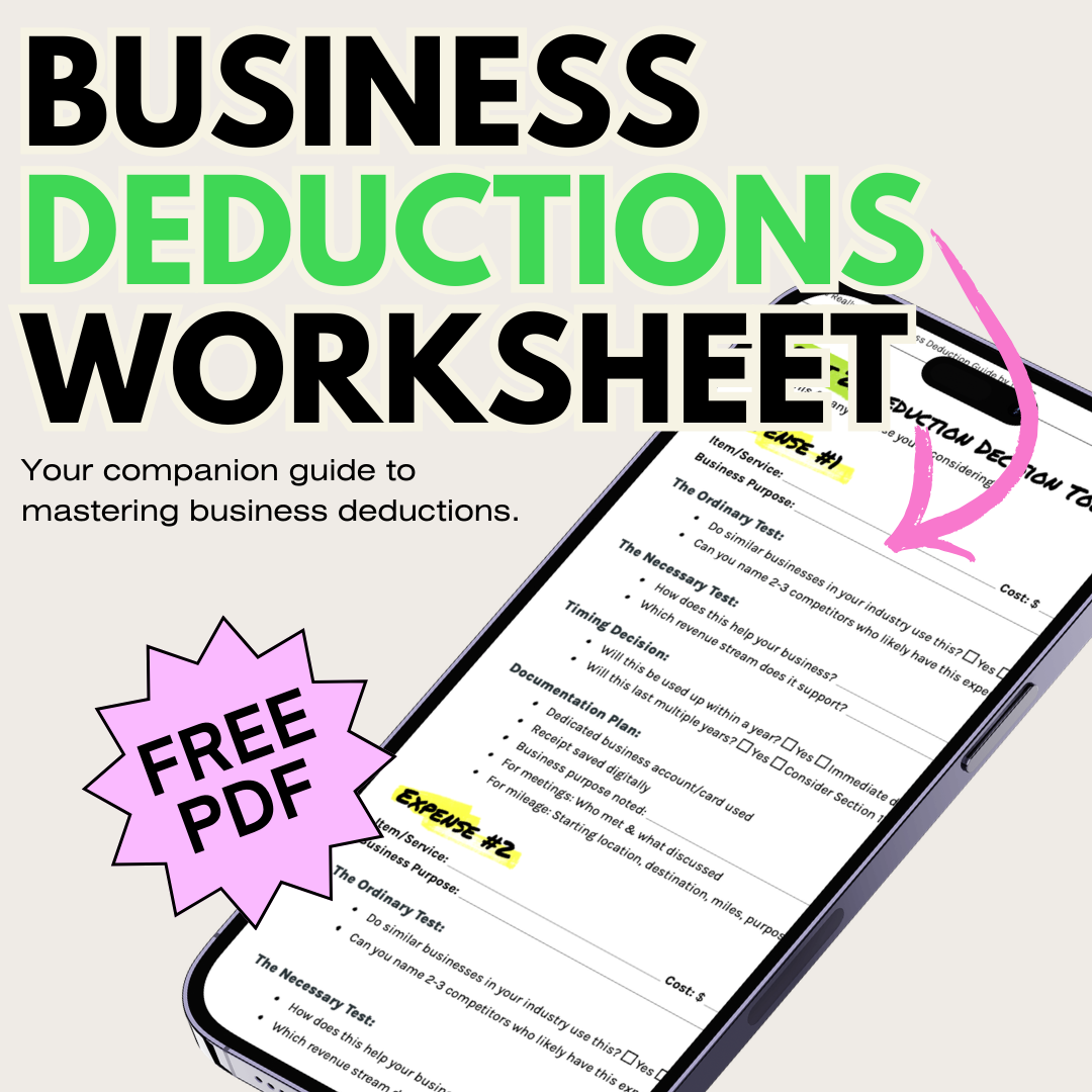 Business Deduction Decision Worksheet