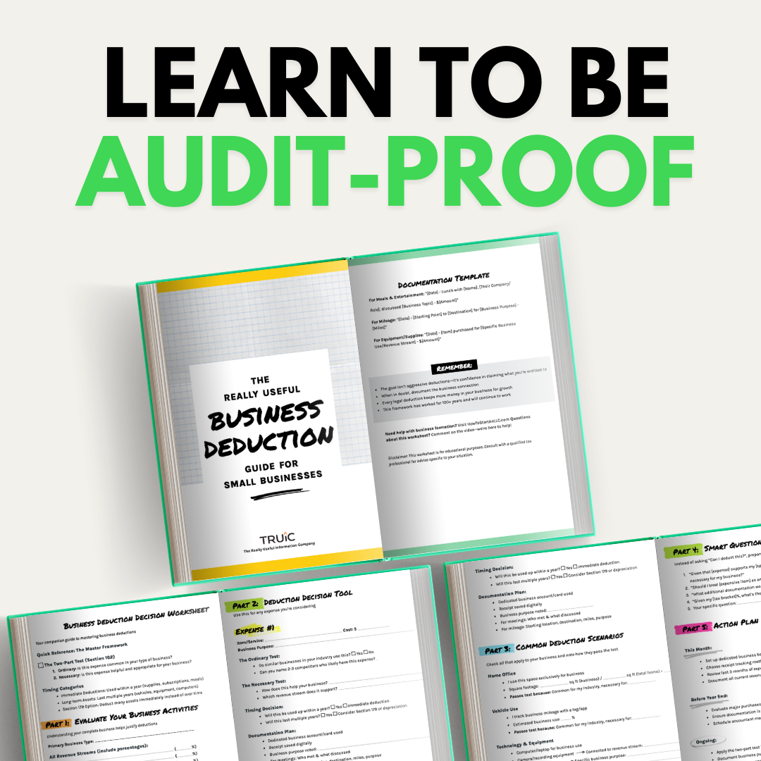 Business Deduction Decision Worksheet