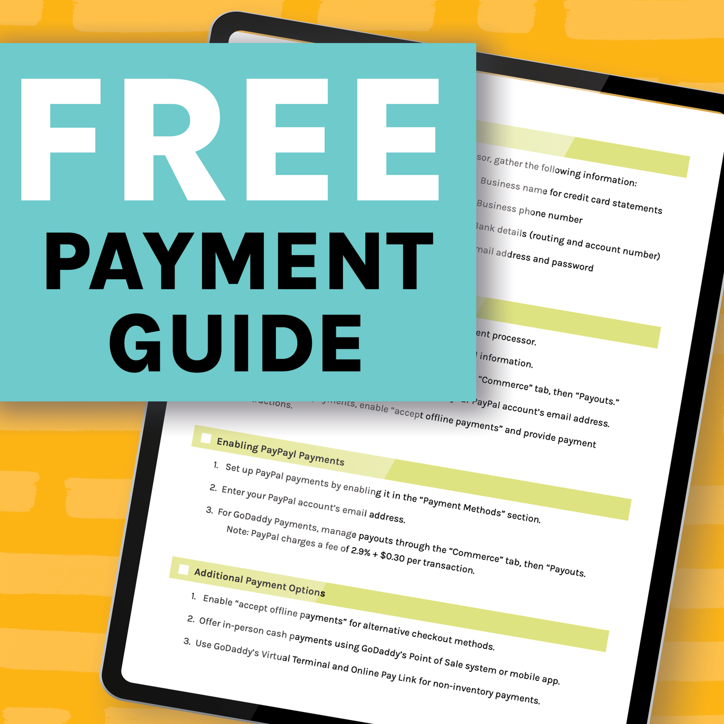 Guide to Setting Up GoDaddy Payment Processing