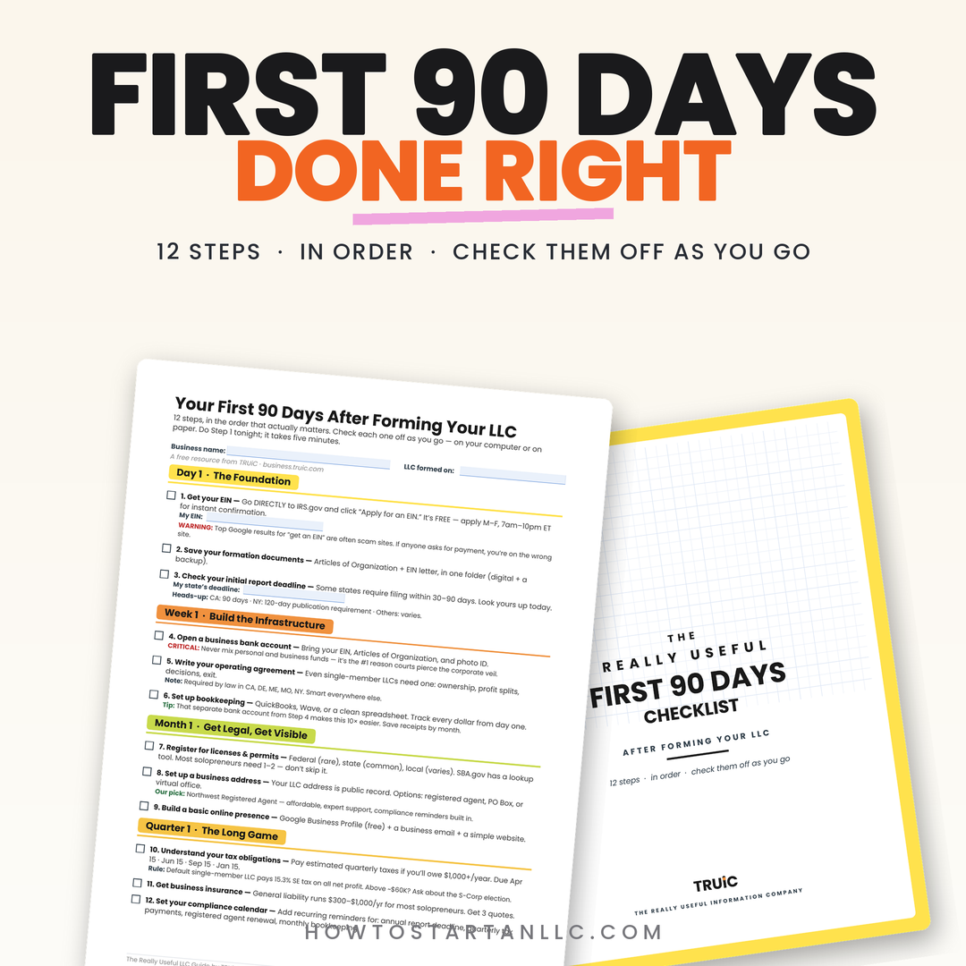 Your First 90 Days LLC Checklist!