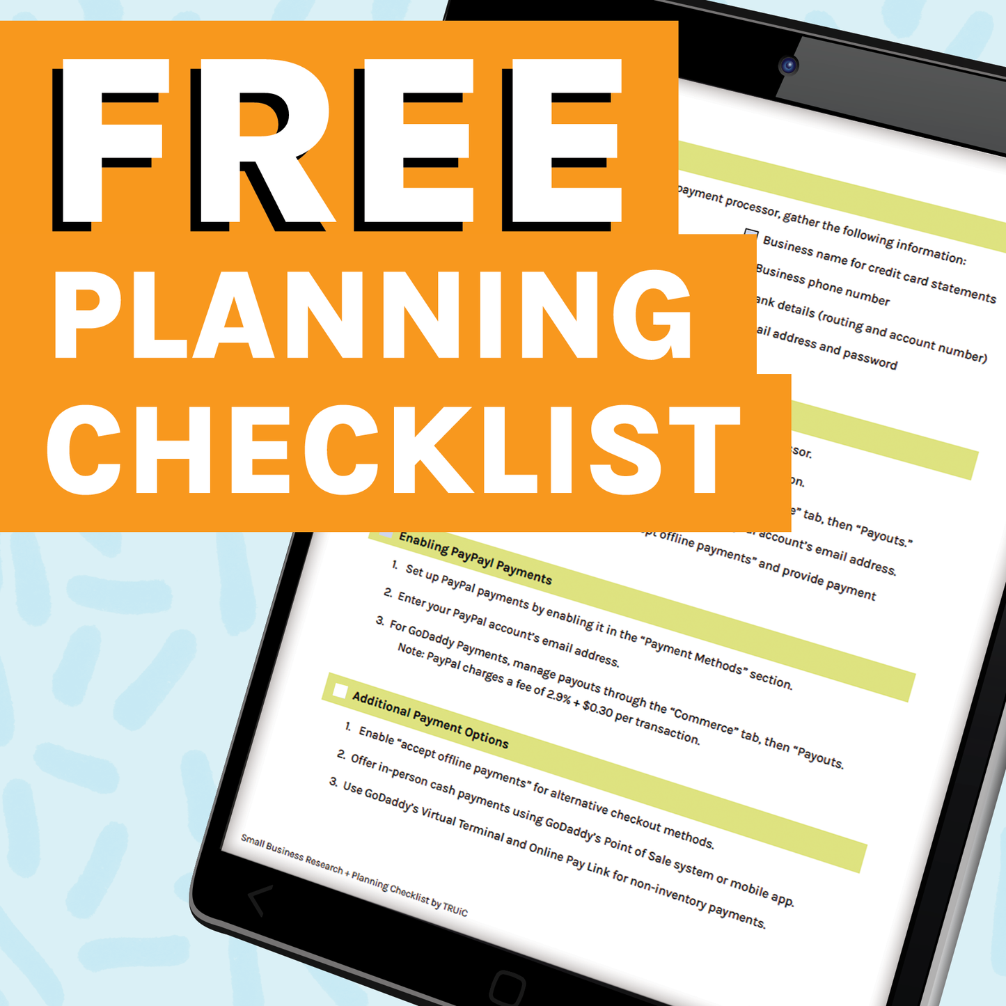 Small Business Research & Planning Checklist